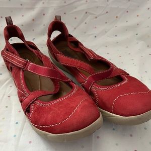 Kalso Earth Shoes, Red Suede Mary Jane sz 9